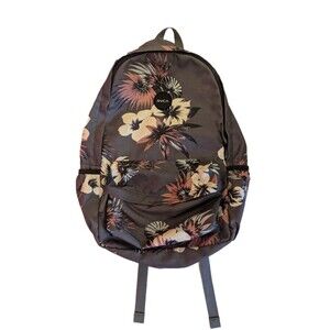 Women's RVCA Multiplied Backpack Floral Gray Pink